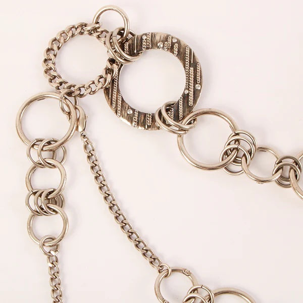CHANEL 2006 CC MARK PLATE RHINESTONE DESIGN CHAIN BELT