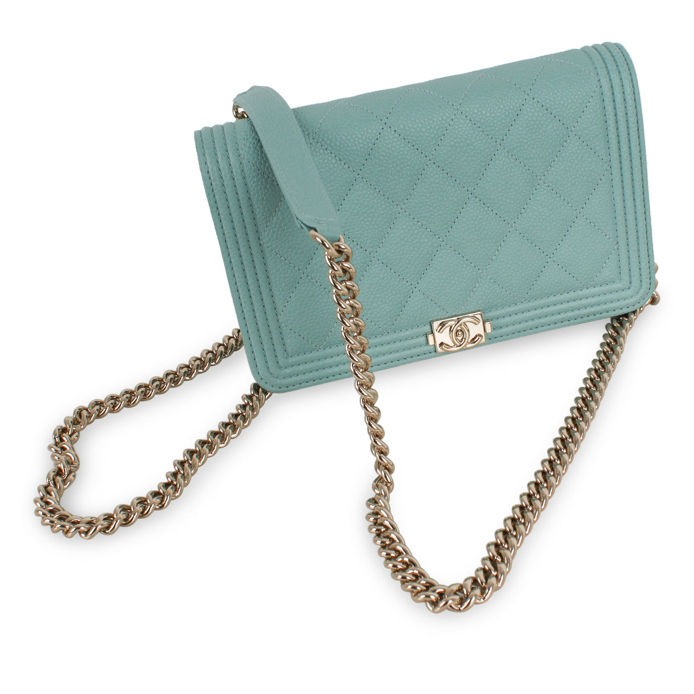 Chanel Boy WOC - Tiffany Blue Caviar