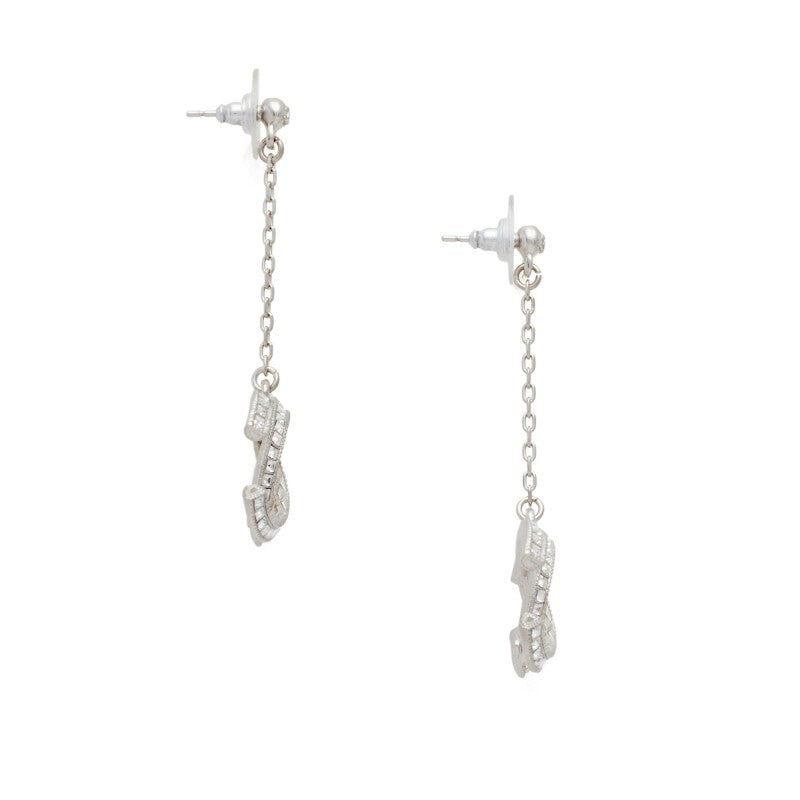 CHANEL BAGUETTE CRYSTAL CC DROP EARRINGS