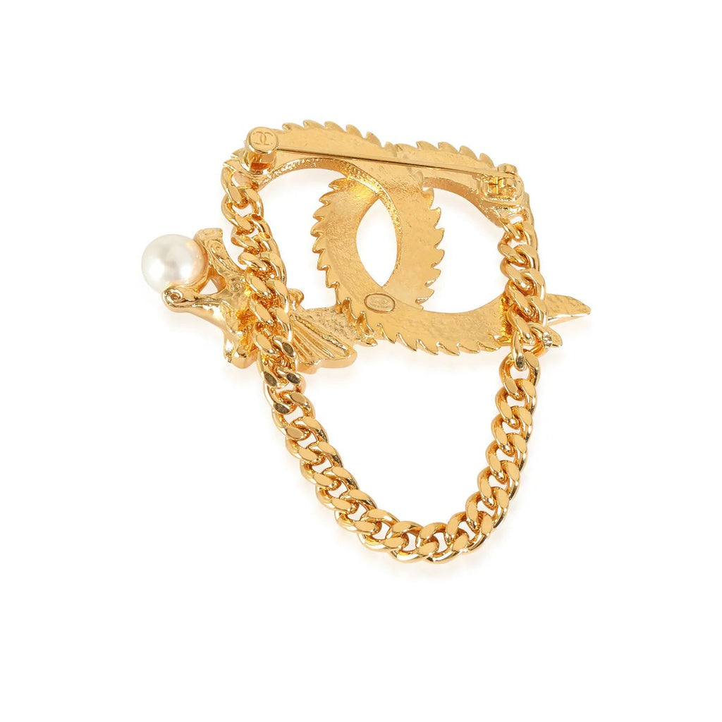 CHANEL CC LOGO LUNAR NEW YEAR DRAGON BROOCH