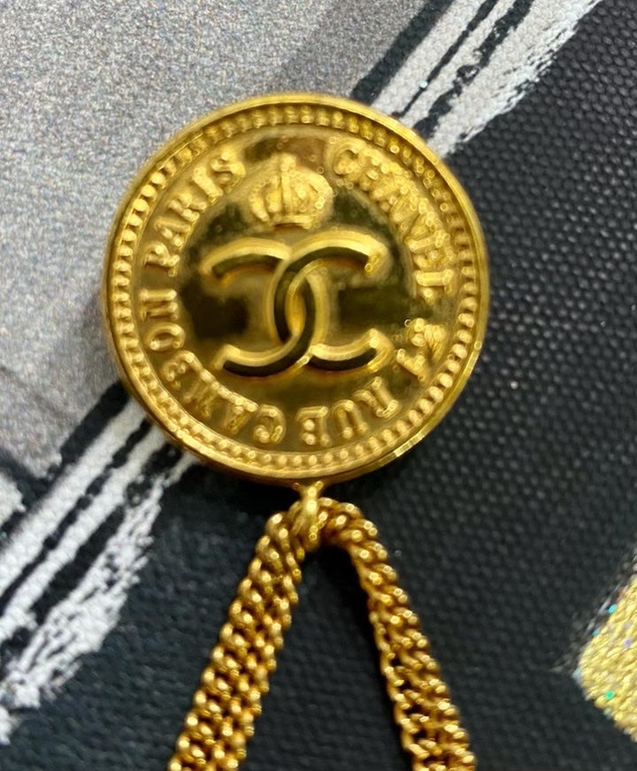 CHANEL CC QUILTED BAG MOTIF BROOCH PIN CORSAGE