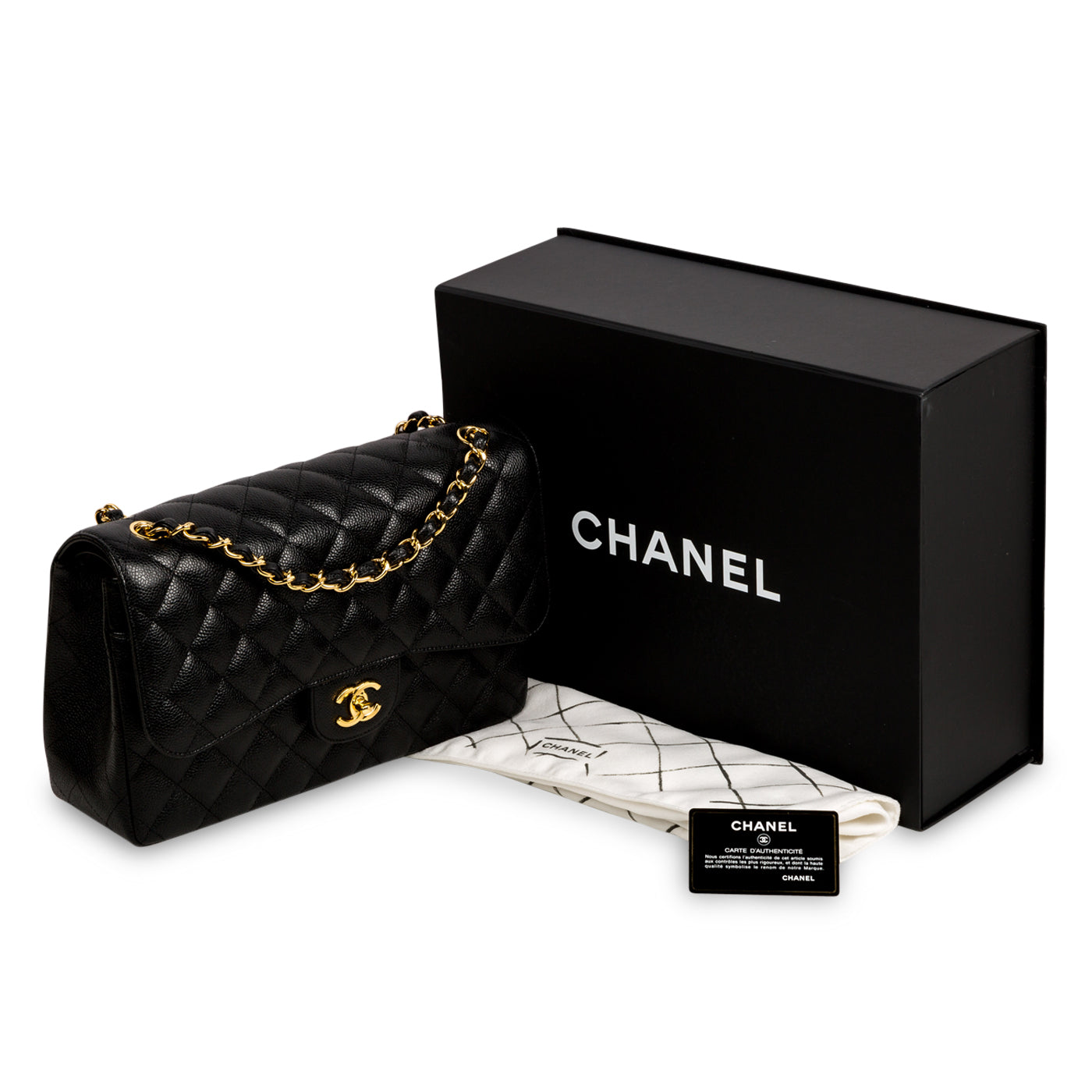 Chanel Classic Flap Bag - Jumbo - Caviar