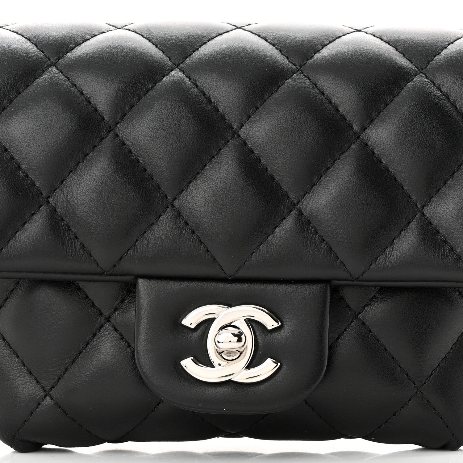 CHANEL CALFSKIN LEATHER QUILTED CC UNIFORM FLAP BELT BAG