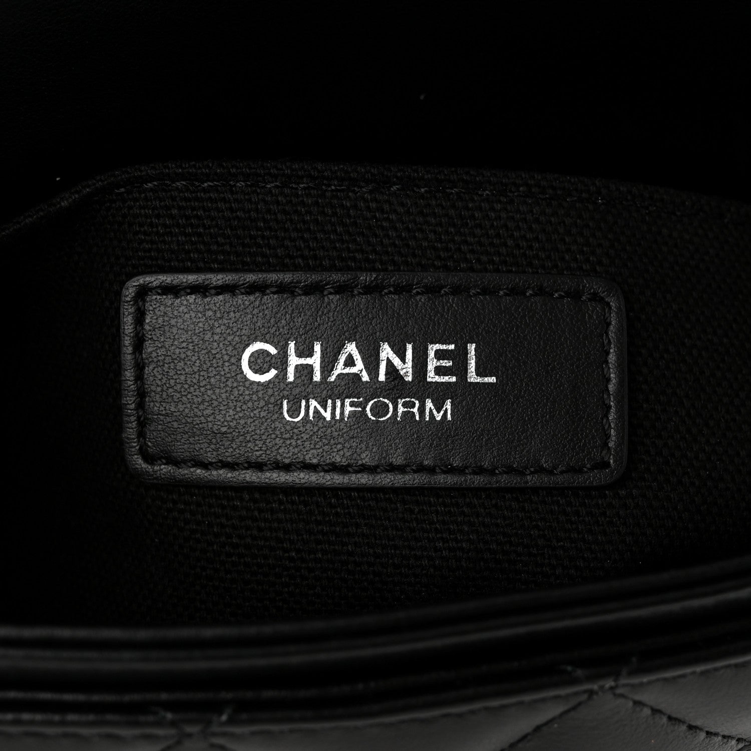 CHANEL CALFSKIN LEATHER QUILTED CC UNIFORM FLAP BELT BAG