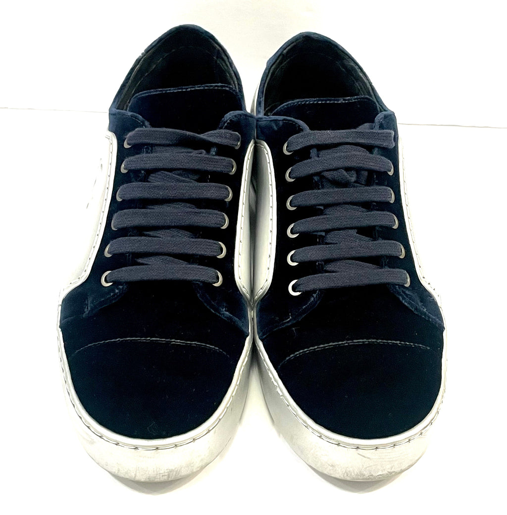 CHANEL METALLIC CALFSKIN VELVET CC SNEAKERS