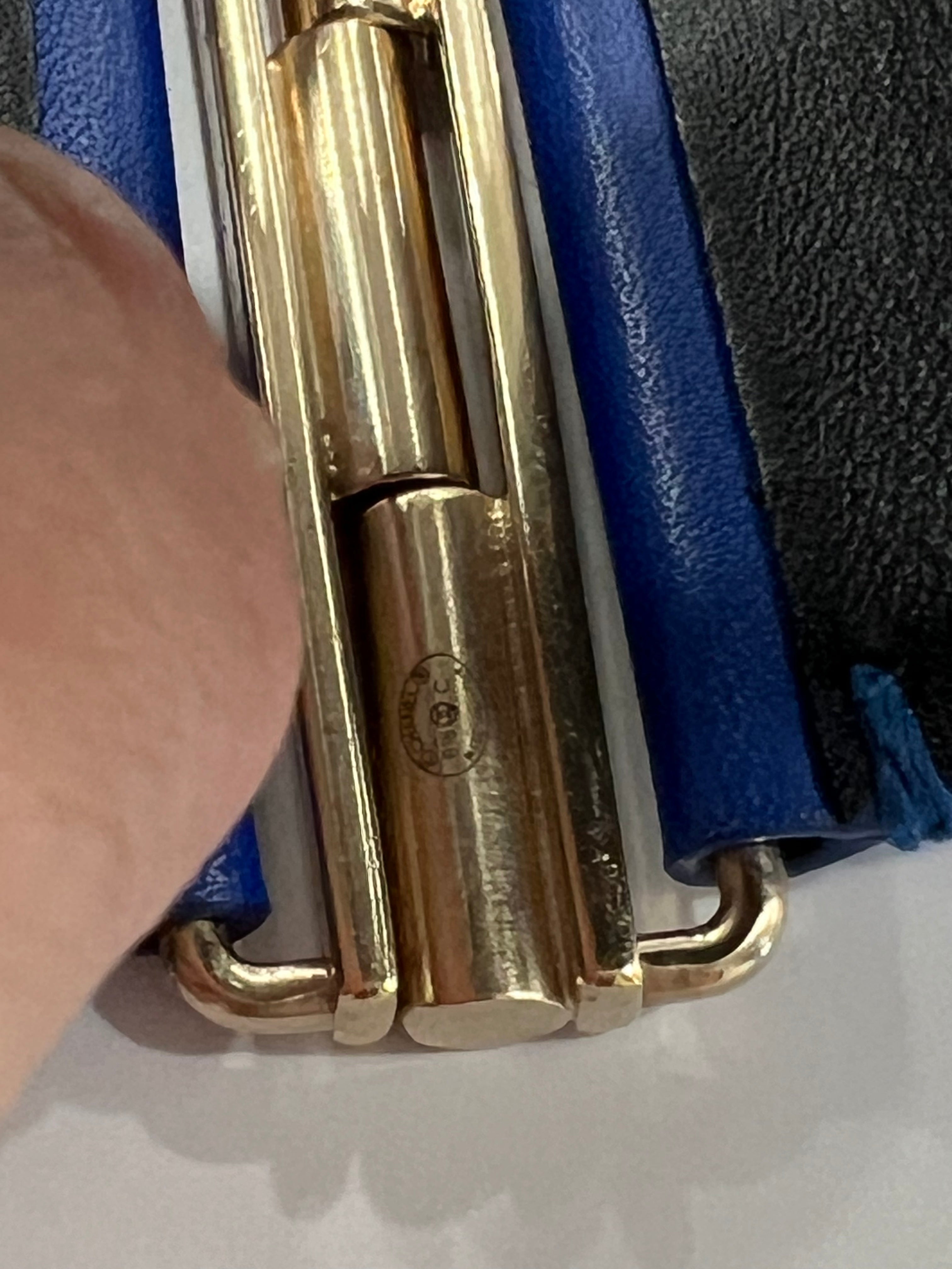 CHANEL CC CALFSKIN LEATHER WIDE CUFF BRACELET