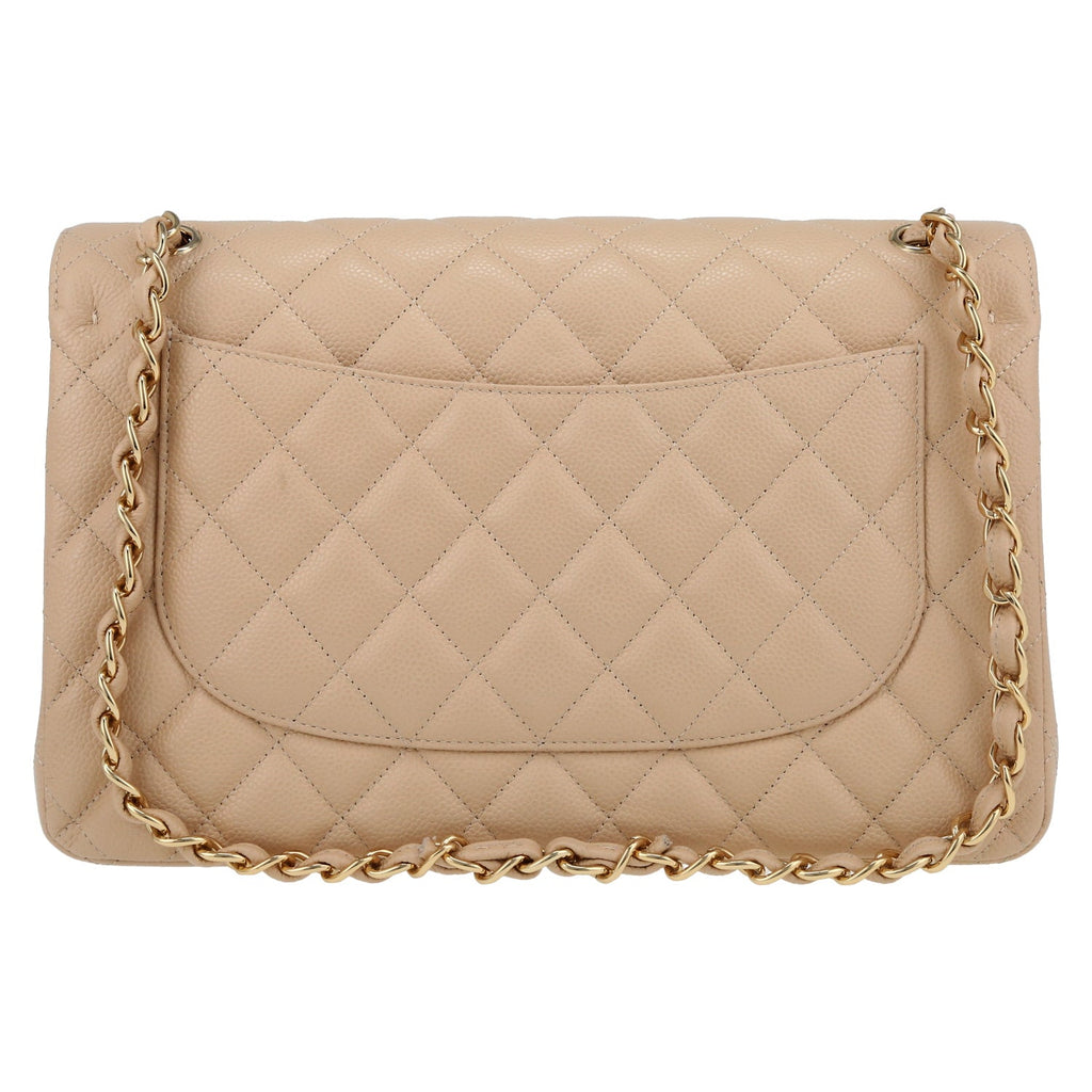 CHANEL CAVIAR QUILTED JUMBO CLASSIC DOUBLE FLAP BAG
