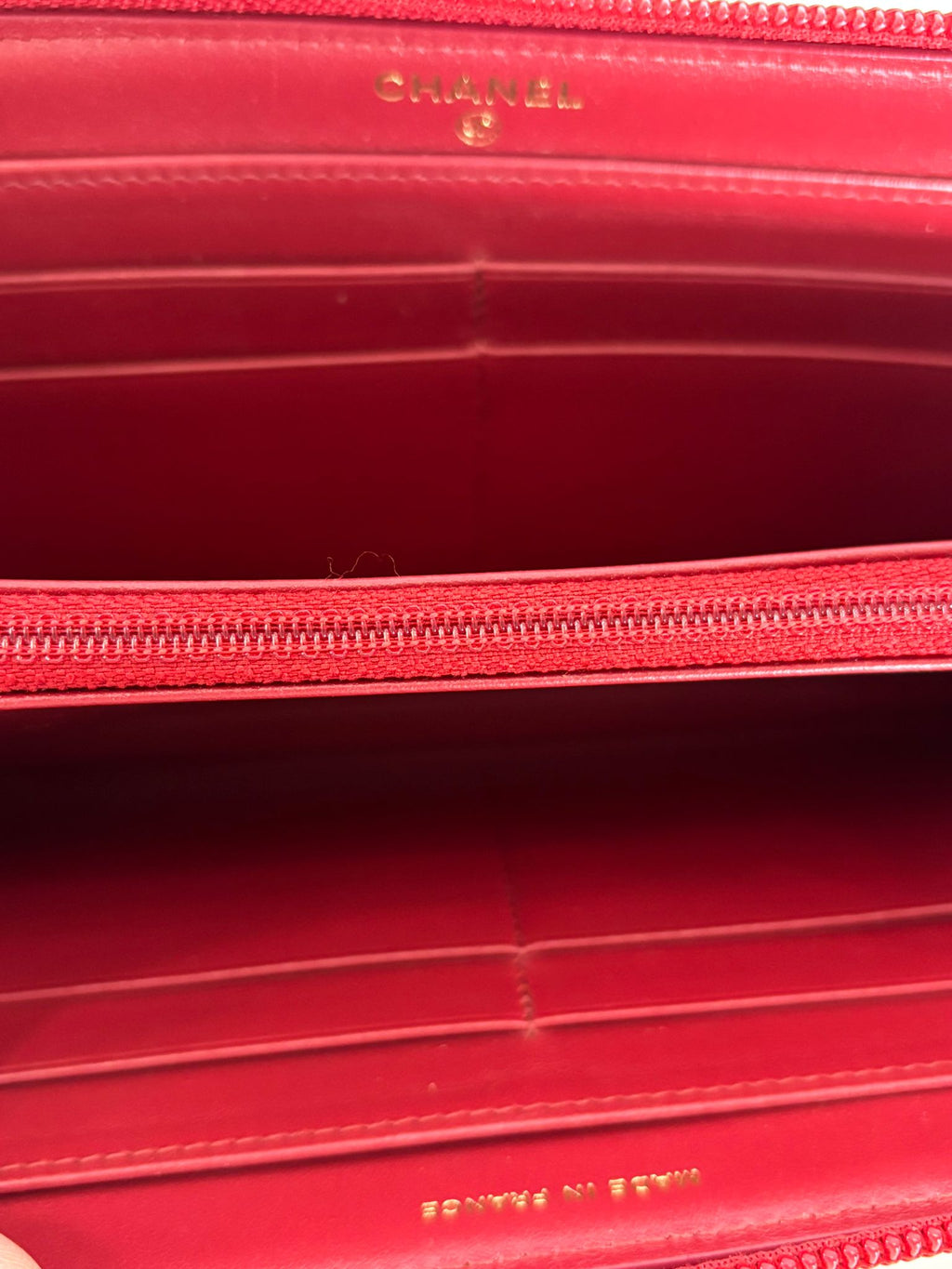 CHANEL CHEVRON QUILTED LAMBSKIN LEATHER BOY YEN WALLET