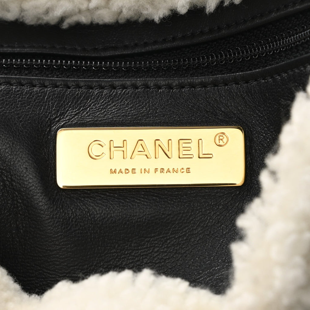 CHANEL 2021 SHEARLING MEDIUM 19 FLAP BAG