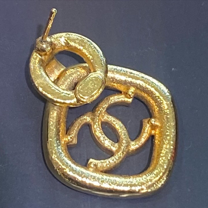 CHANEL METAL RESIN CC EARRINGS