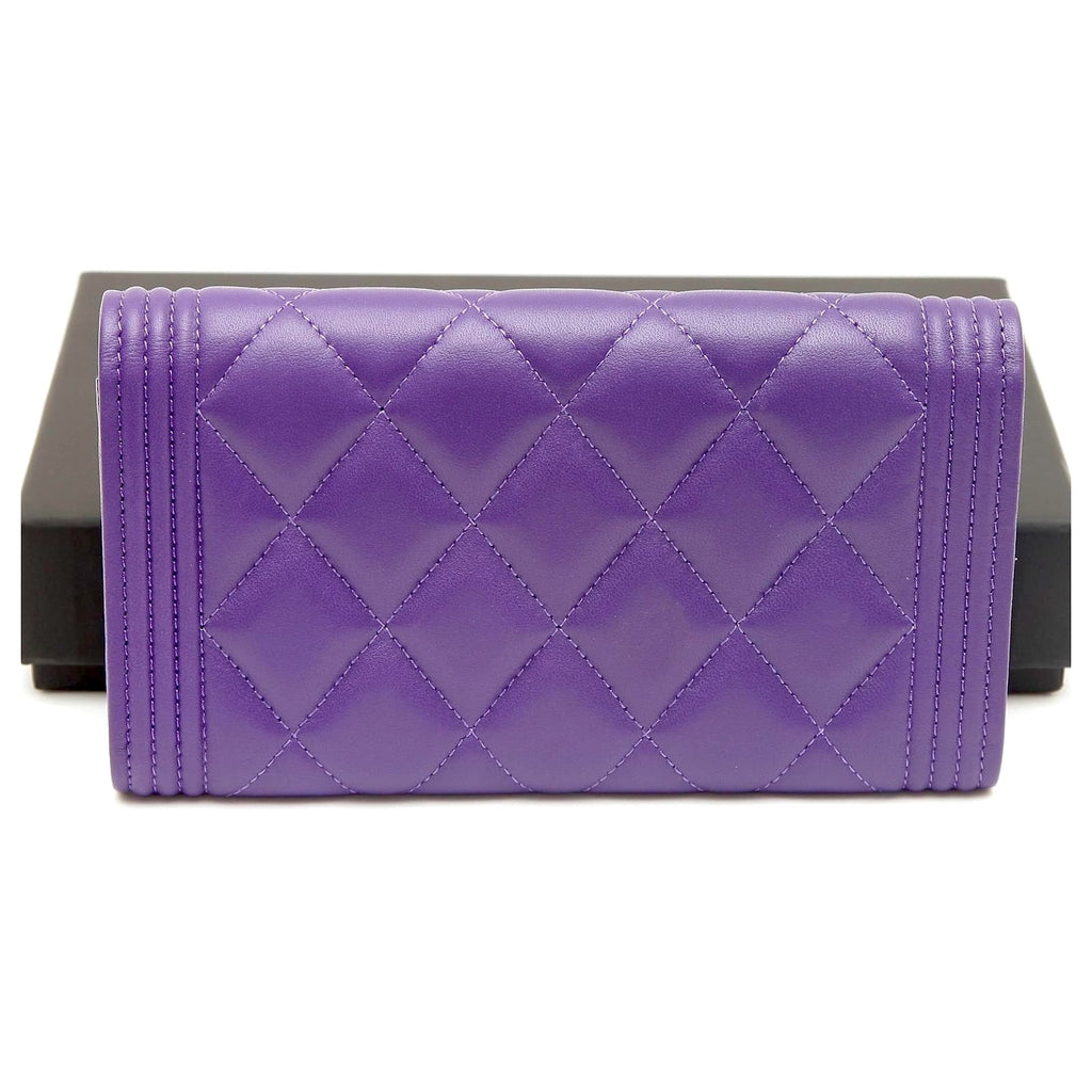 CHANEL QUILTED LAMBSKIN LEATHER LE BOY WALLET