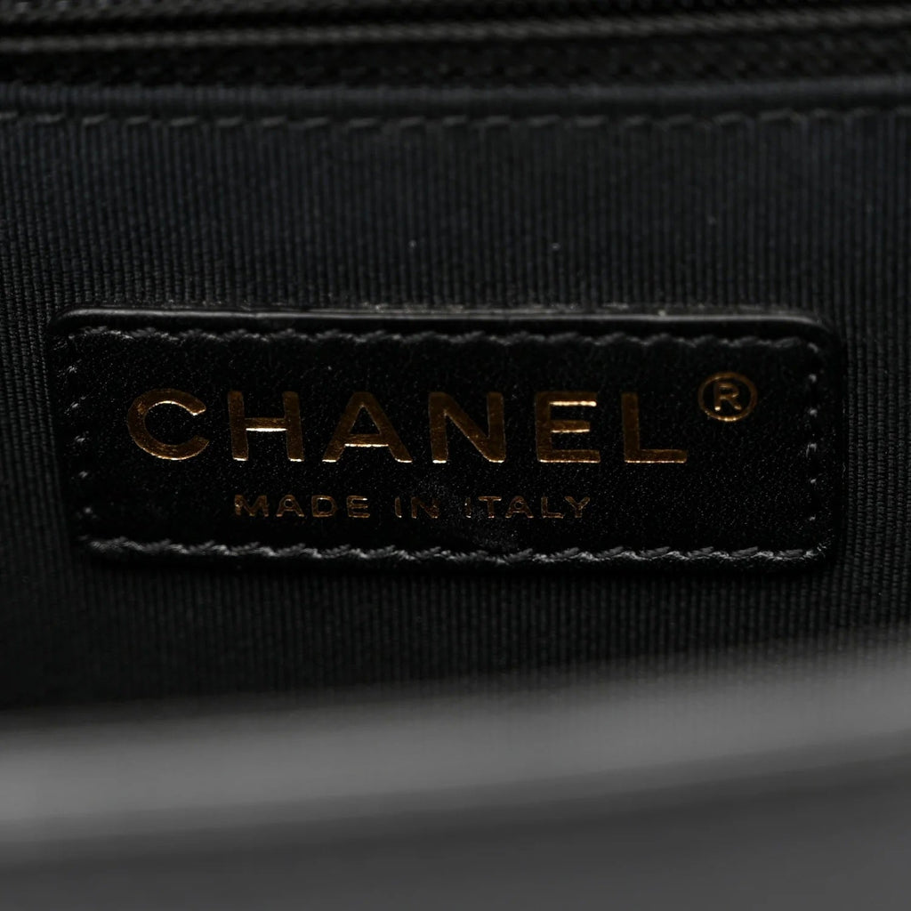 CHANEL LAMBSKIN QUILTED LARGE BOY FLAP BAG