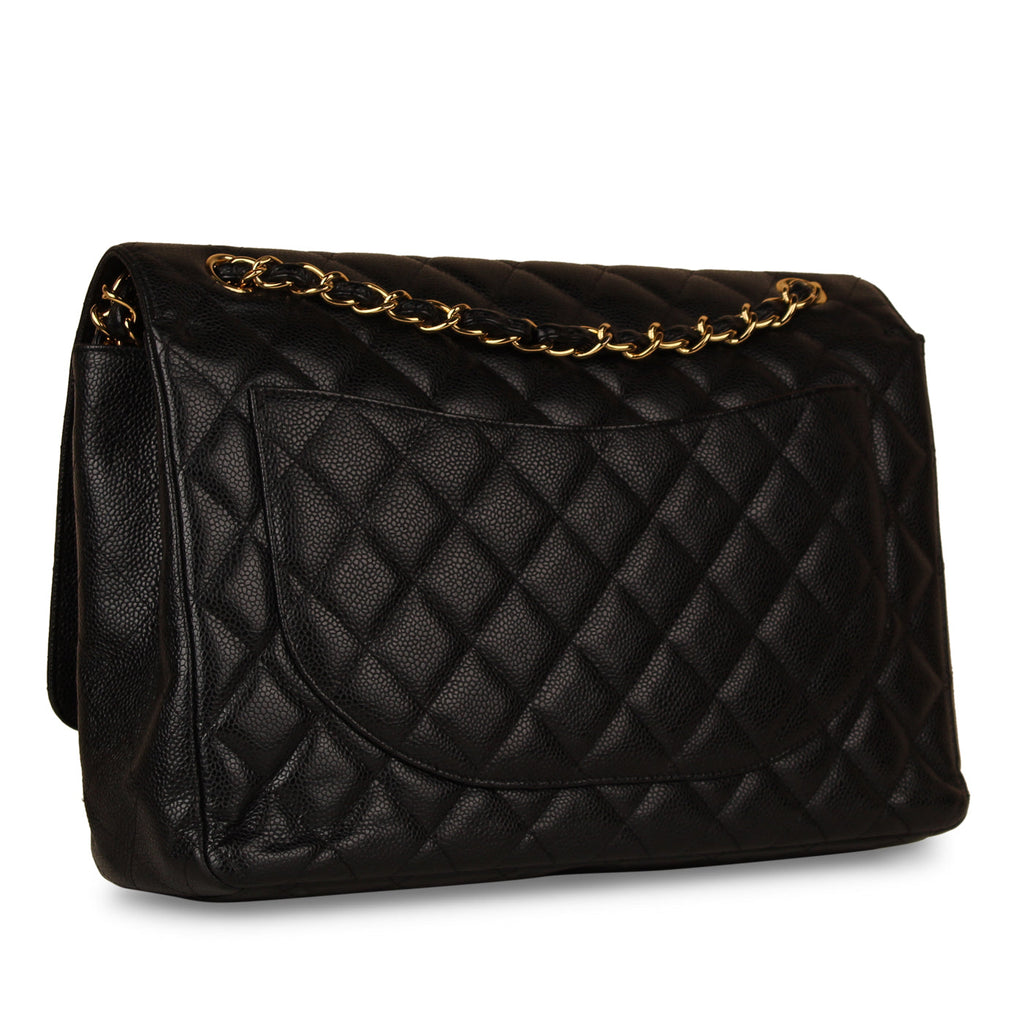 Chanel Classic Flap Bag - Black Maxi