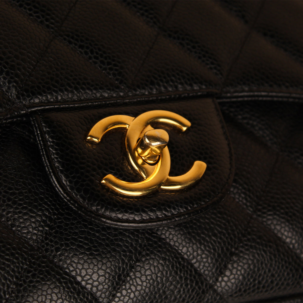 Chanel Classic Flap Bag - Black Maxi