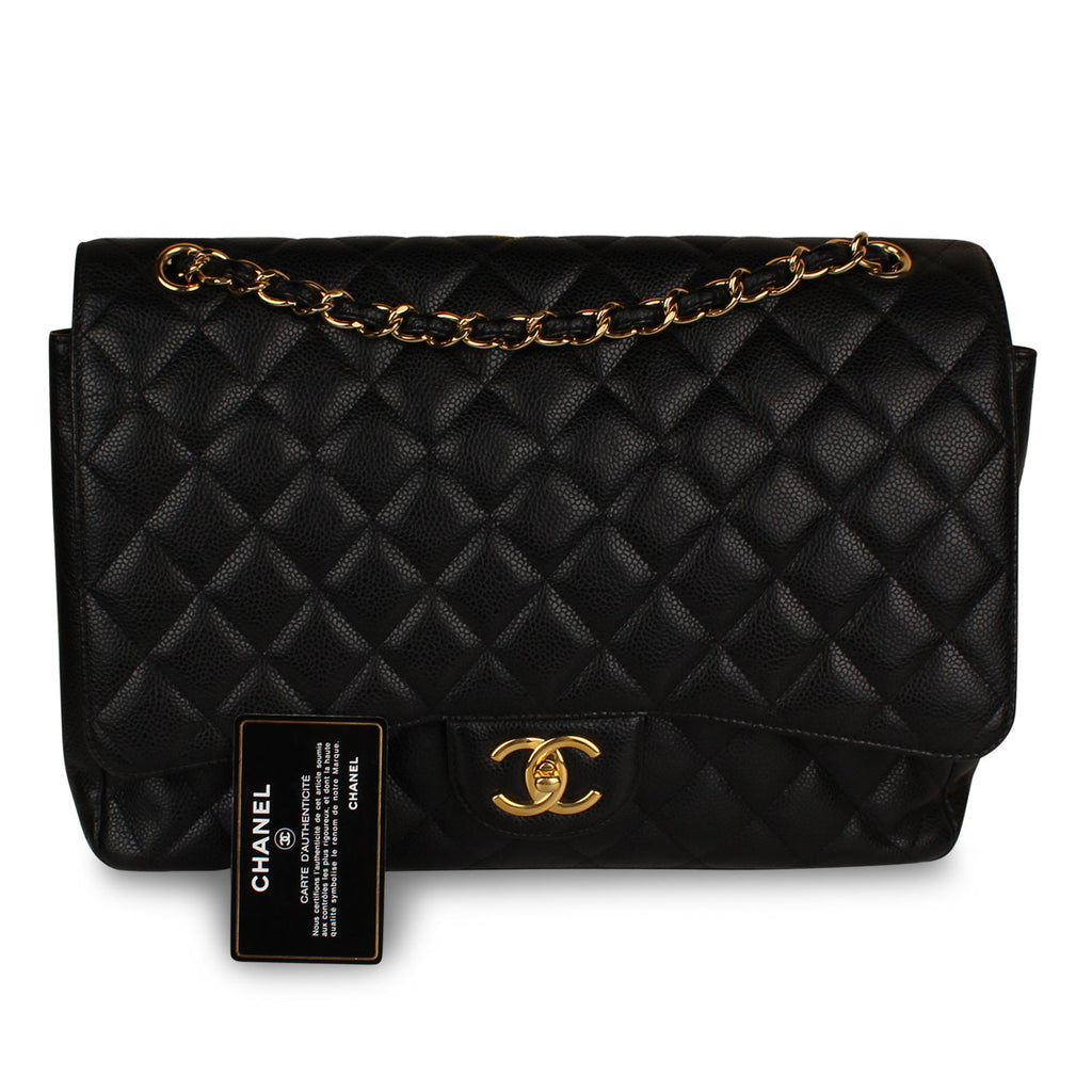 Chanel Classic Flap Bag - Black Maxi