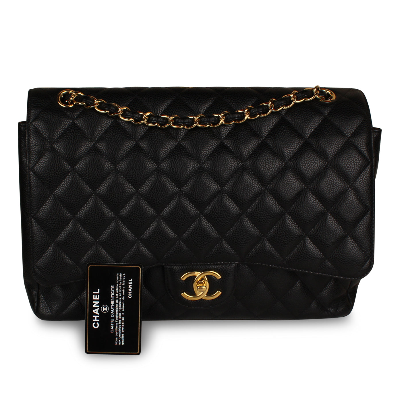 Chanel Classic Flap Bag - Black Maxi
