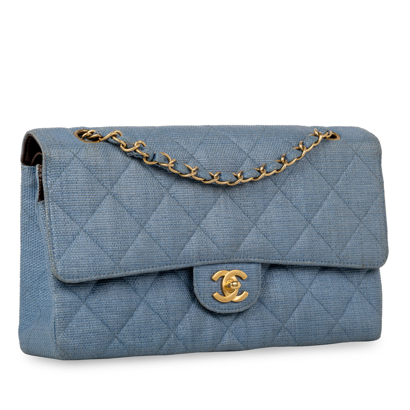 Chanel Classic Flap Bag - Denim Effect Raffia