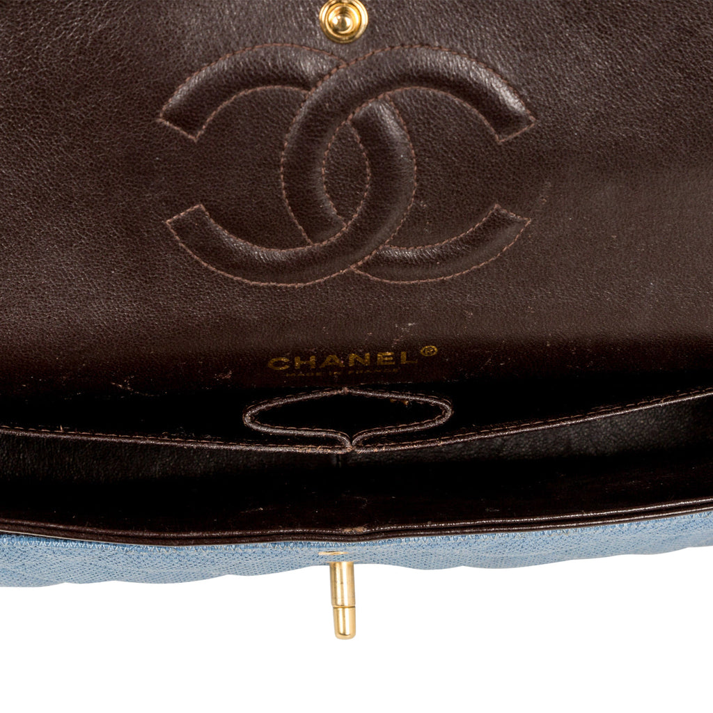 Chanel Classic Flap Bag - Denim Effect Raffia