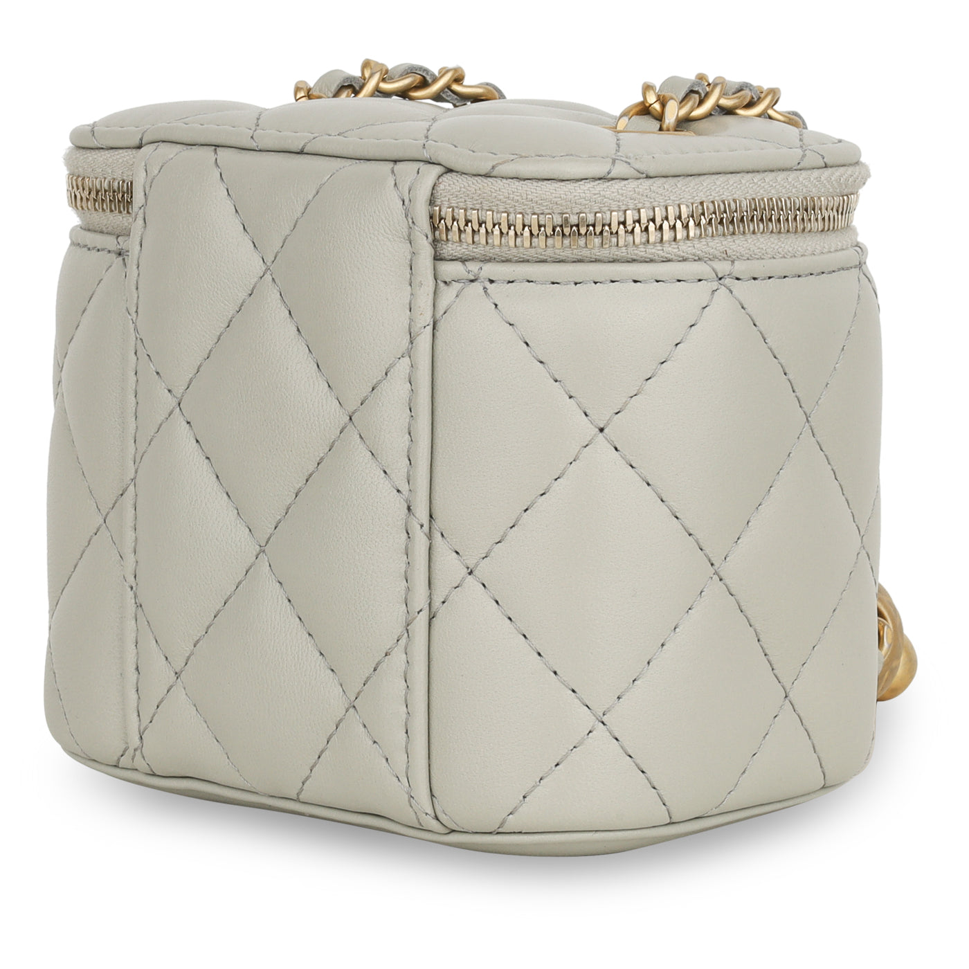 Chanel Grey Mini Pearl Crush Vanity Case