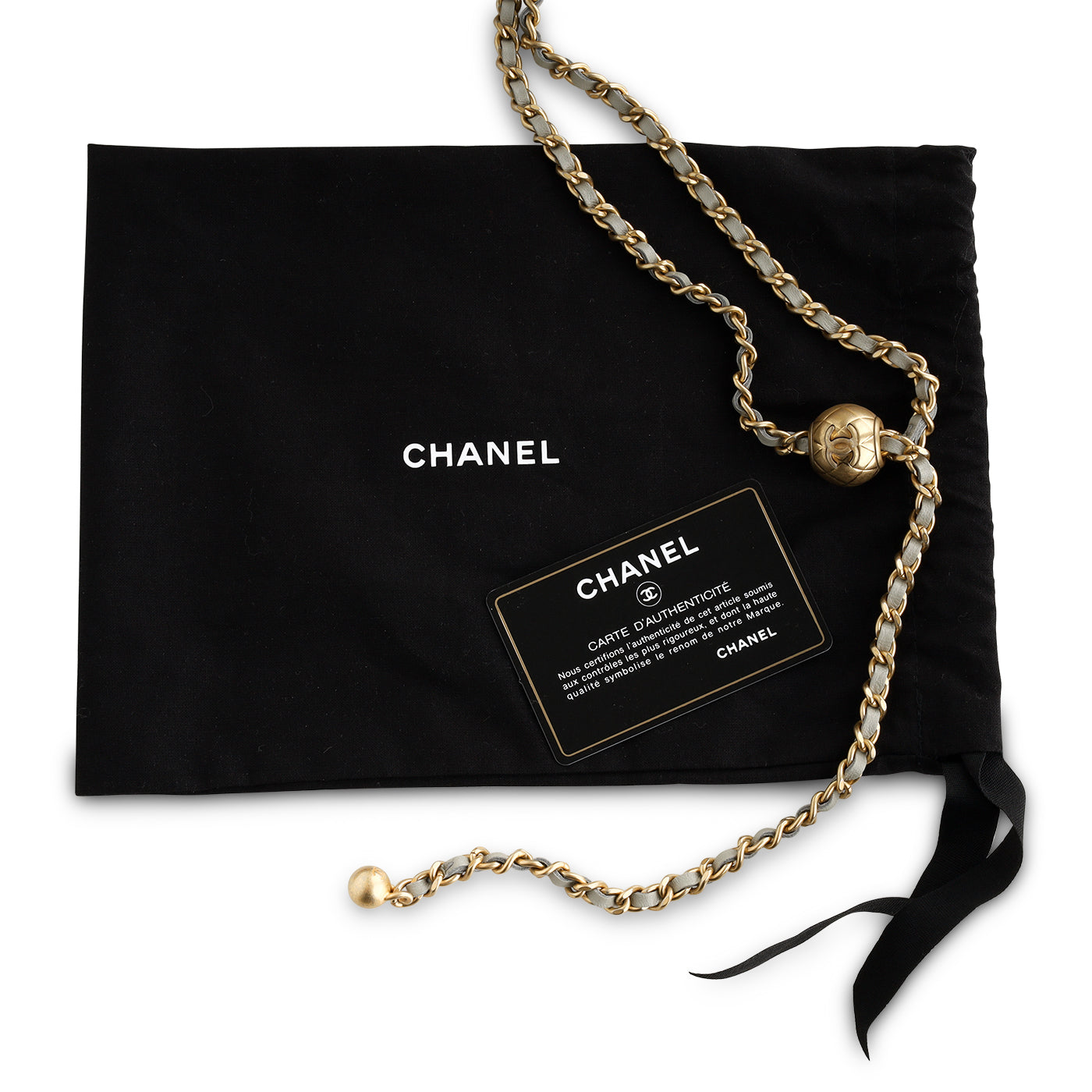 Chanel Grey Mini Pearl Crush Vanity Case