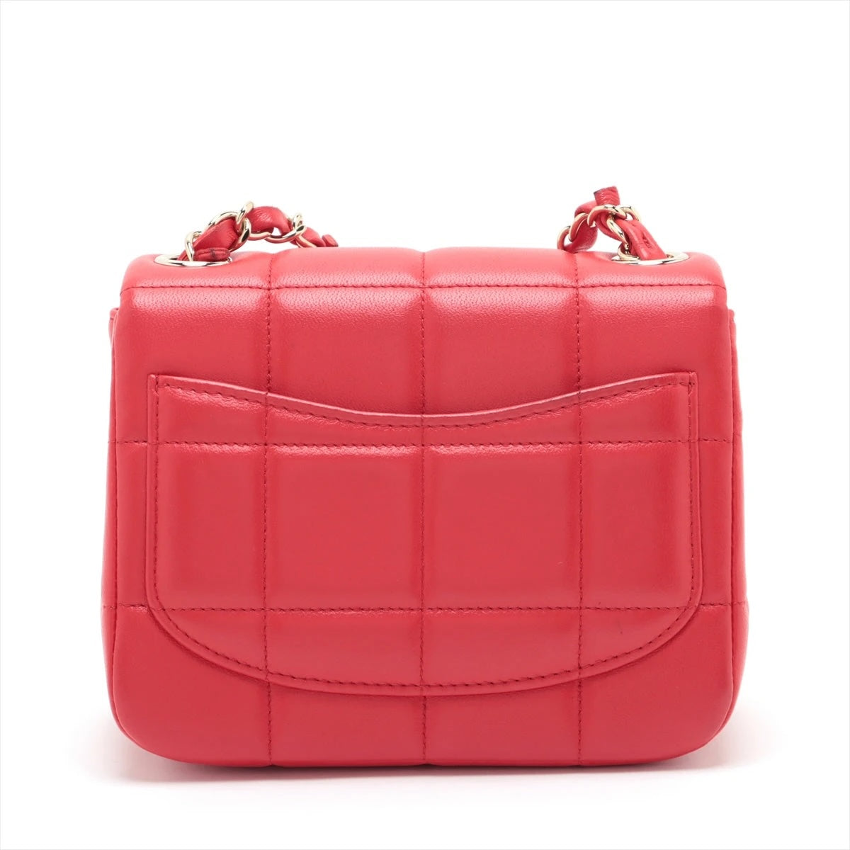 CHANEL MONACOCO LOGO BLOCKS MINI FLAP QUILTED LAMBSKIN LEATHER BAG