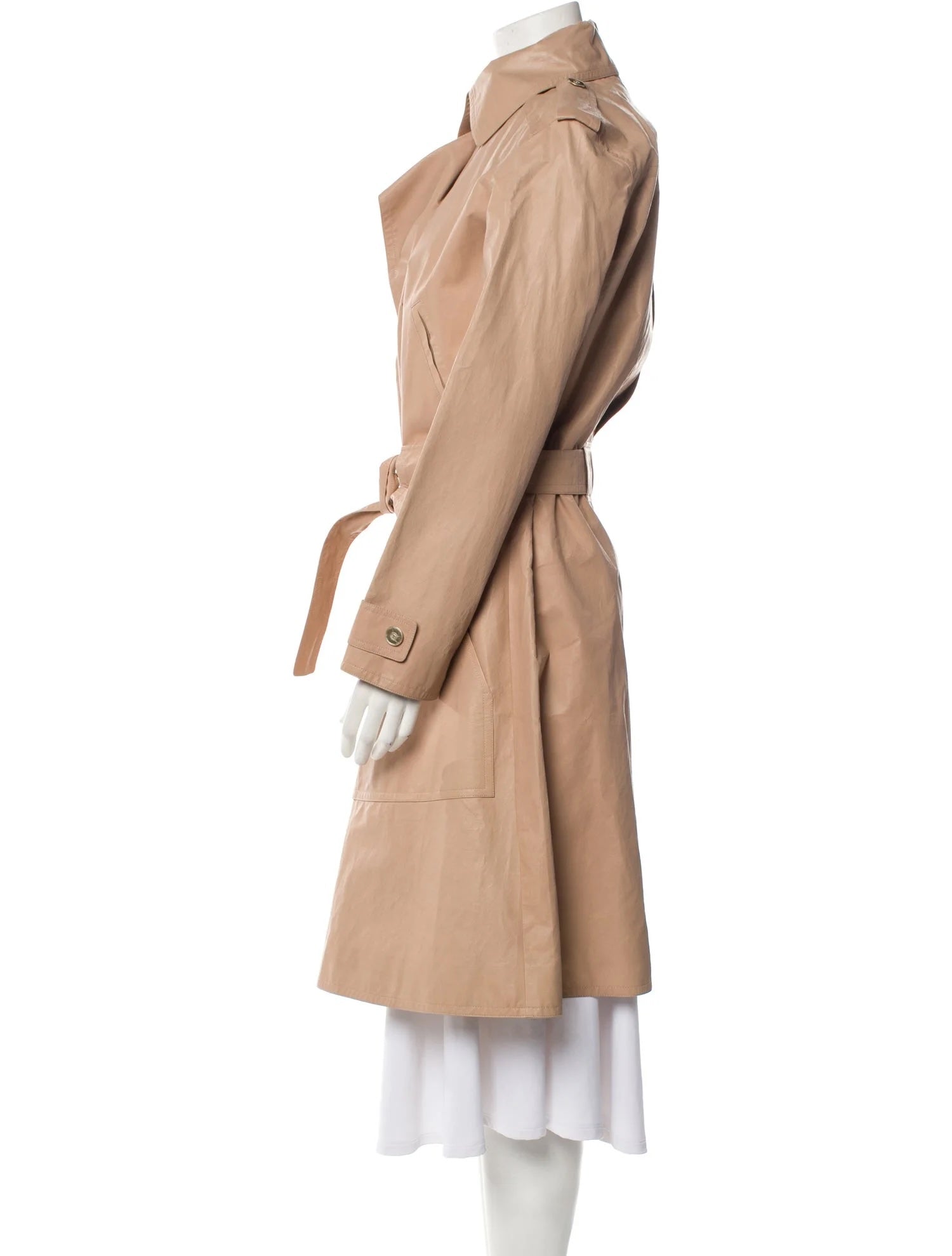 CHANEL 2015 PARIS-DUBAI LEATHER TRENCH COAT