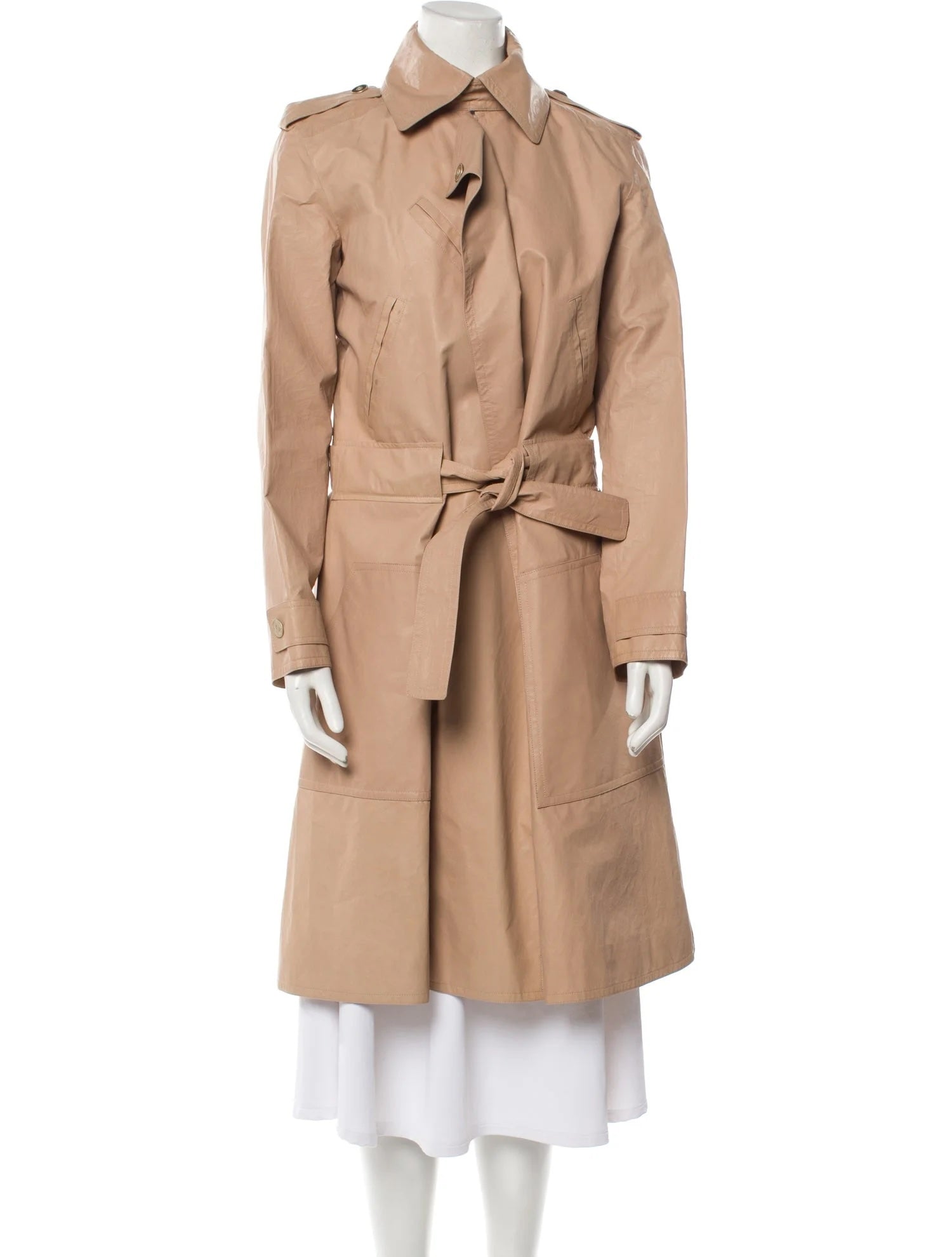 CHANEL 2015 PARIS-DUBAI LEATHER TRENCH COAT