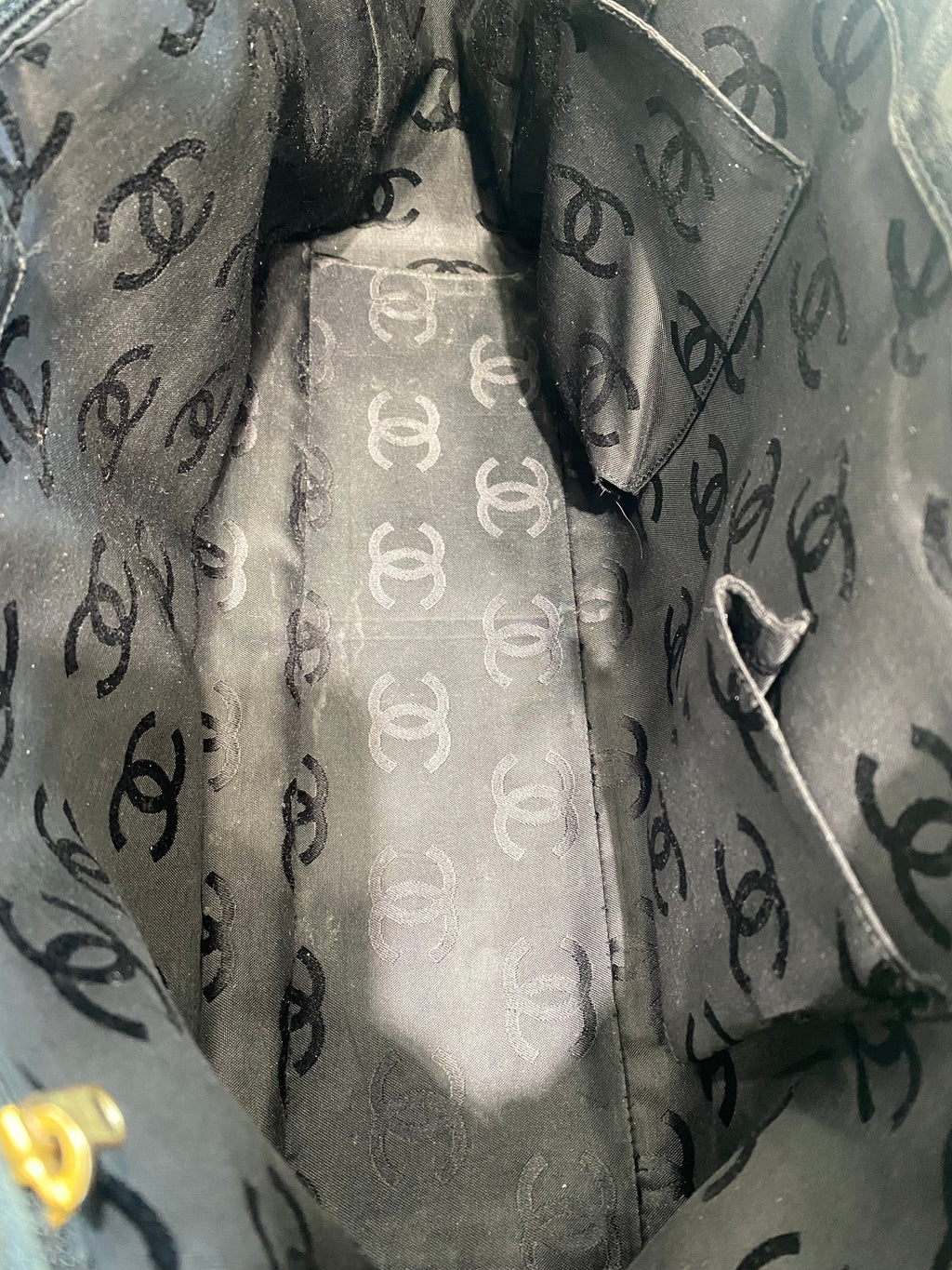 CHANEL PATENT LEATHER TRIPLE CC TOTE BAG