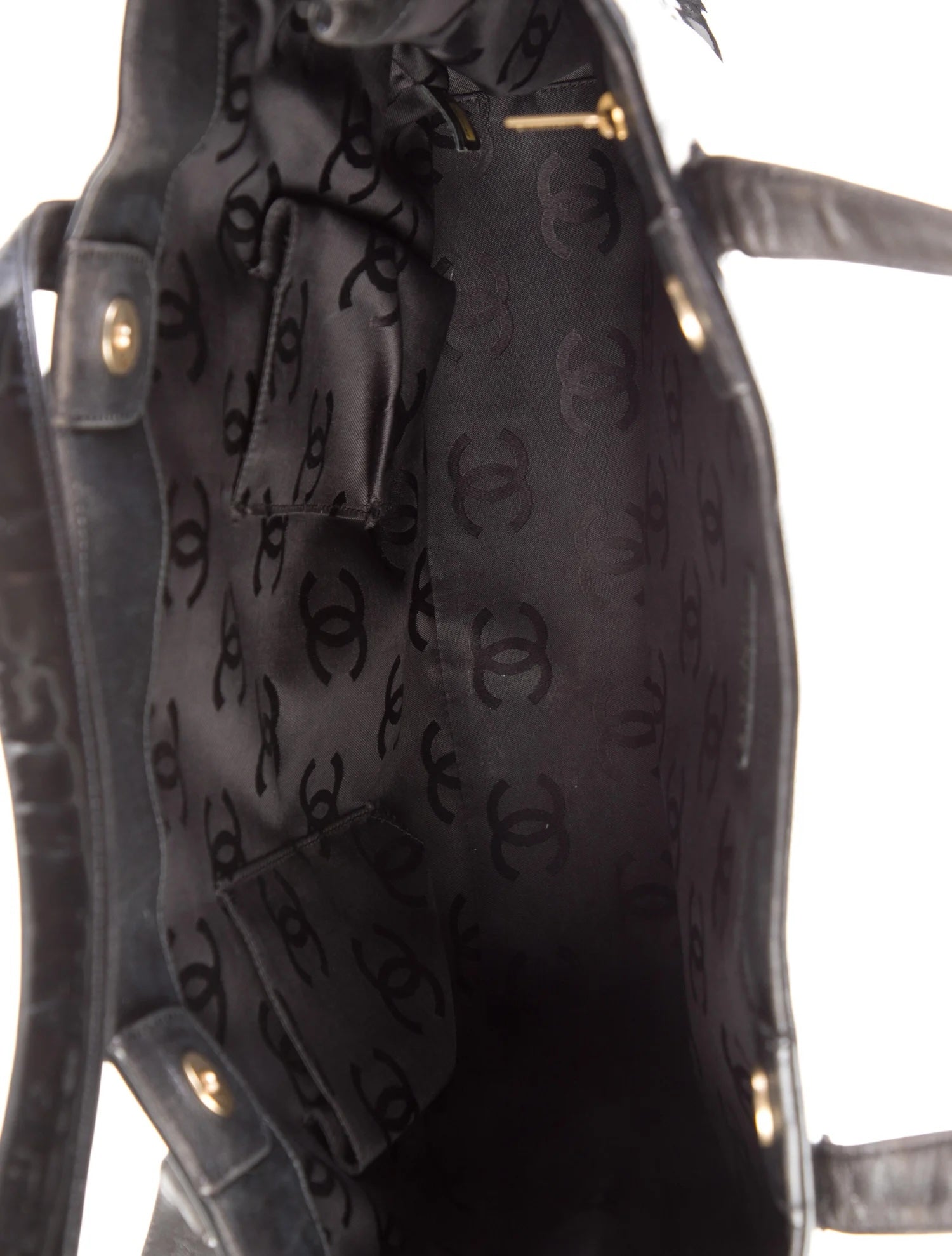 CHANEL PATENT LEATHER TRIPLE CC TOTE BAG