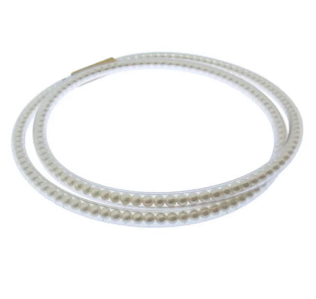 CHANEL PEARL GOLD-TONE MAGNETIC CLOSURE CHOKER NECKLACE