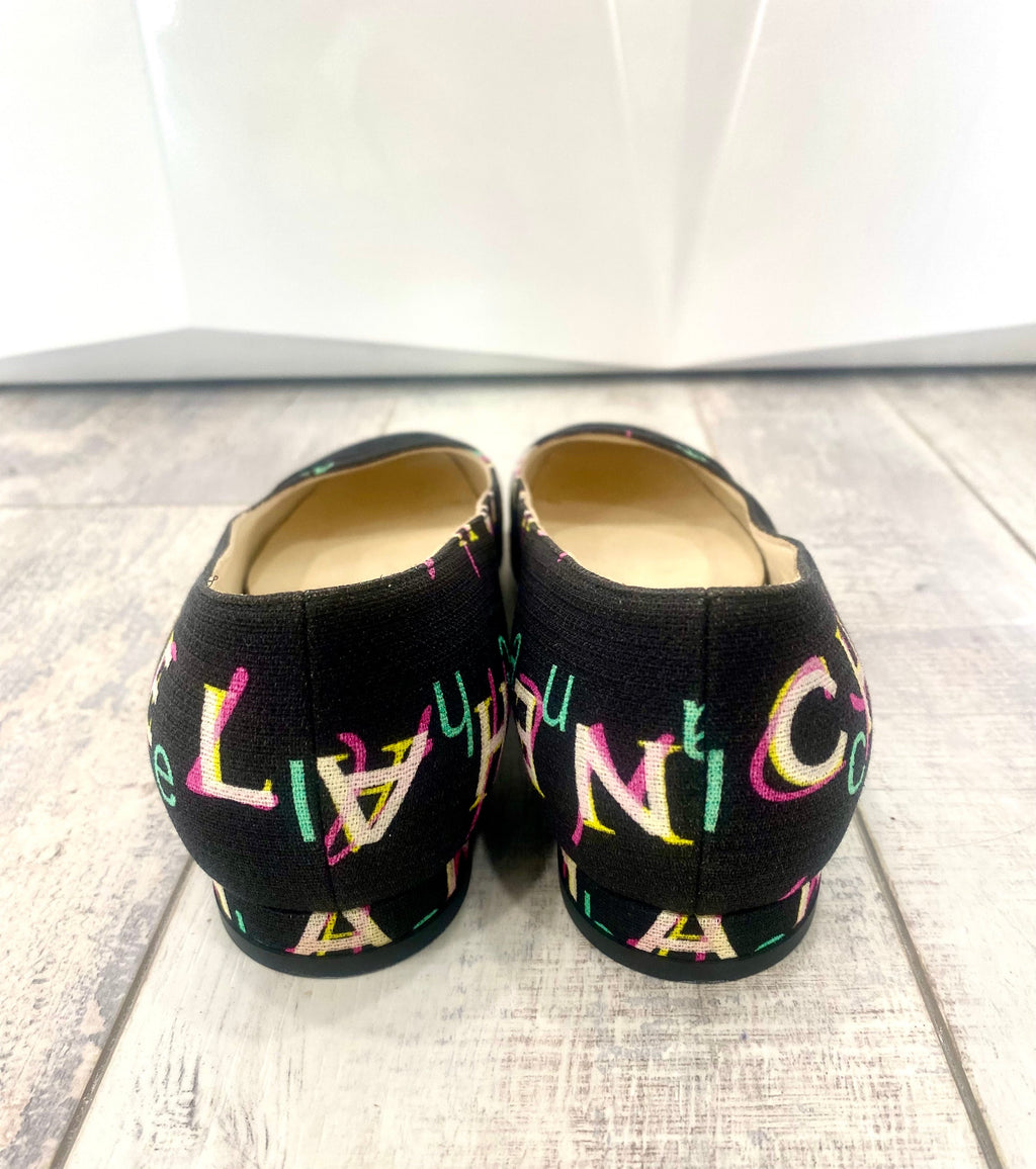 CHANEL MULTICOLOR PRINT PUMPS