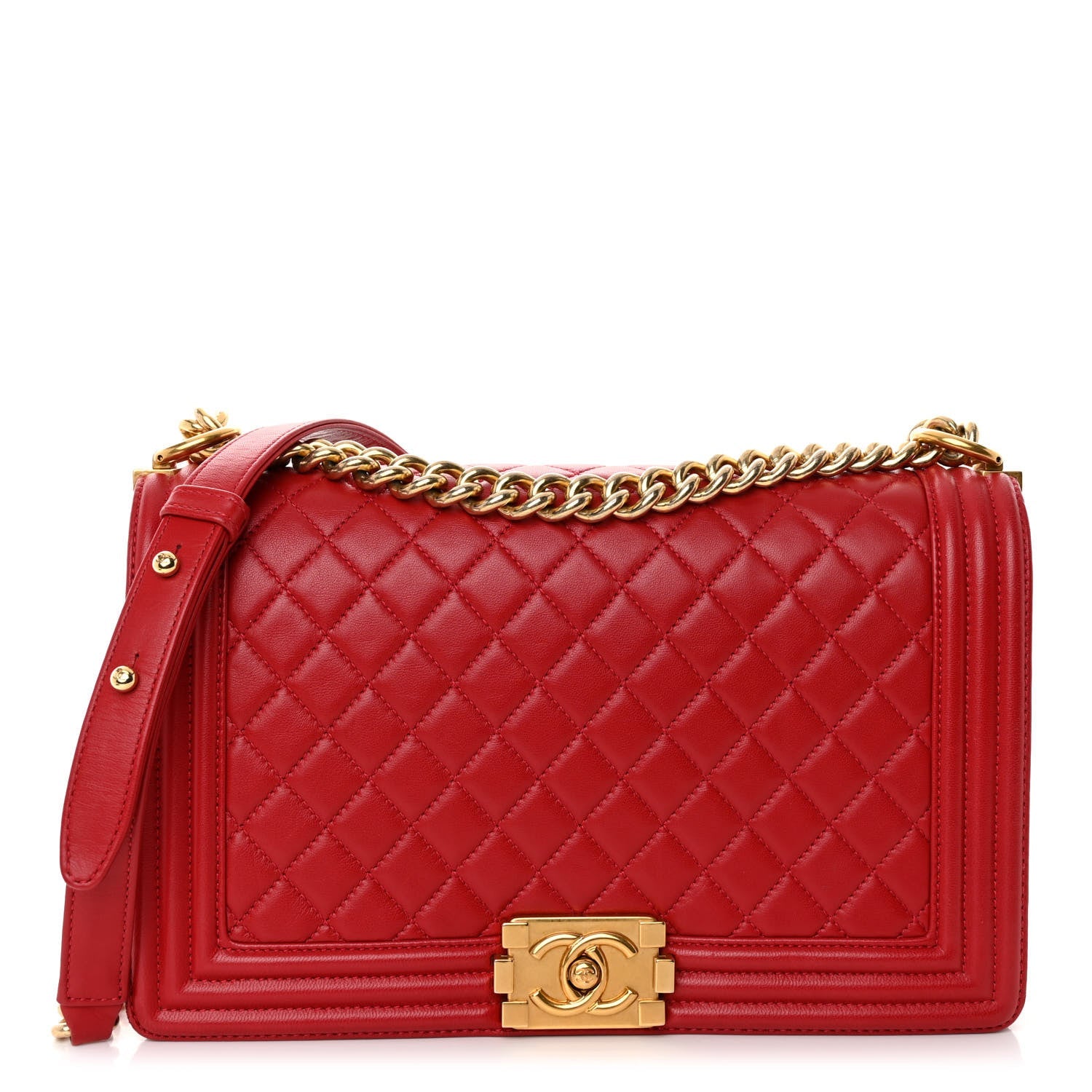 CHANEL QUILTED LAMBSKIN MEDIUM BOY FLAP BAG