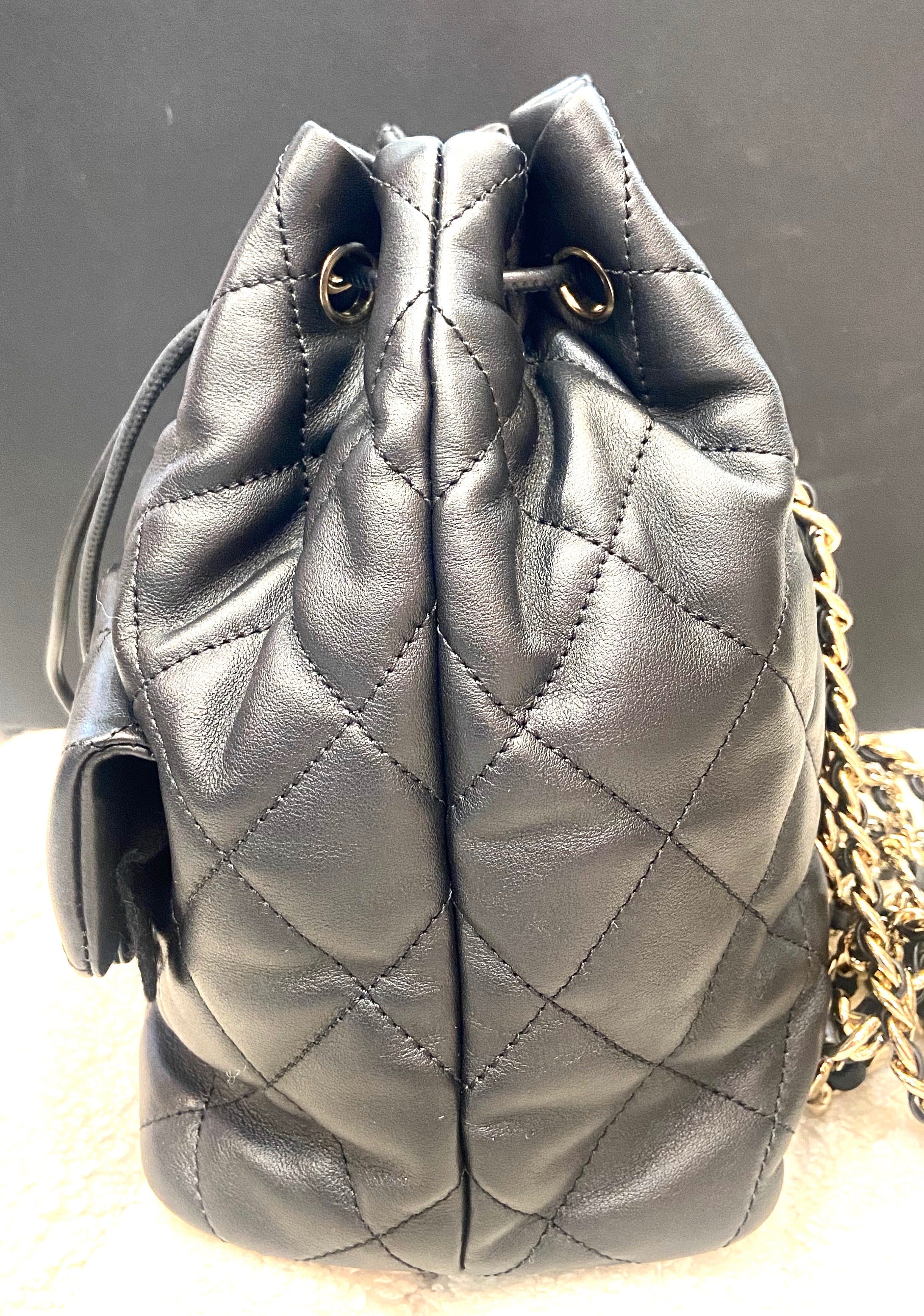 CHANEL 2023 QUILTED LAMBSKIN DUMA SMALL BACKPACK