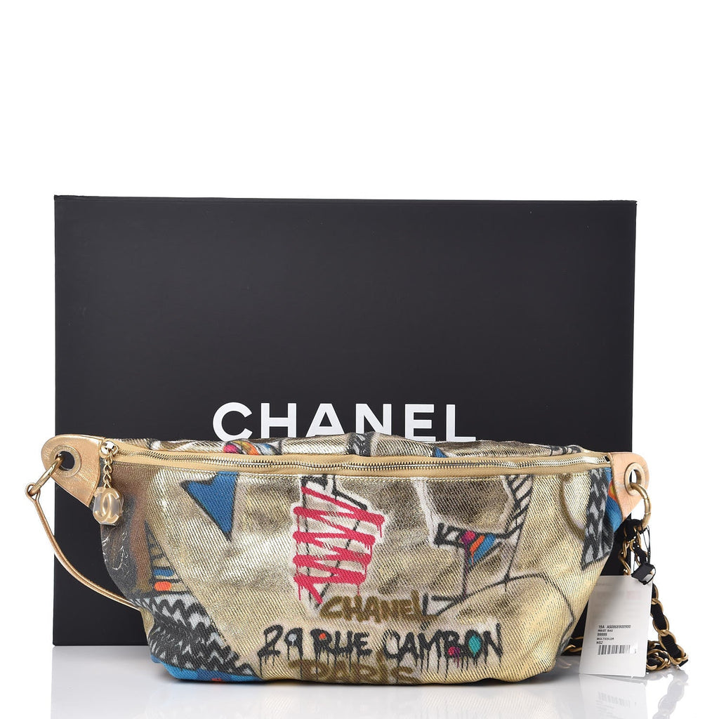 CHANEL RUE CAMBON GRAFFITI PRINTED BELT BAG