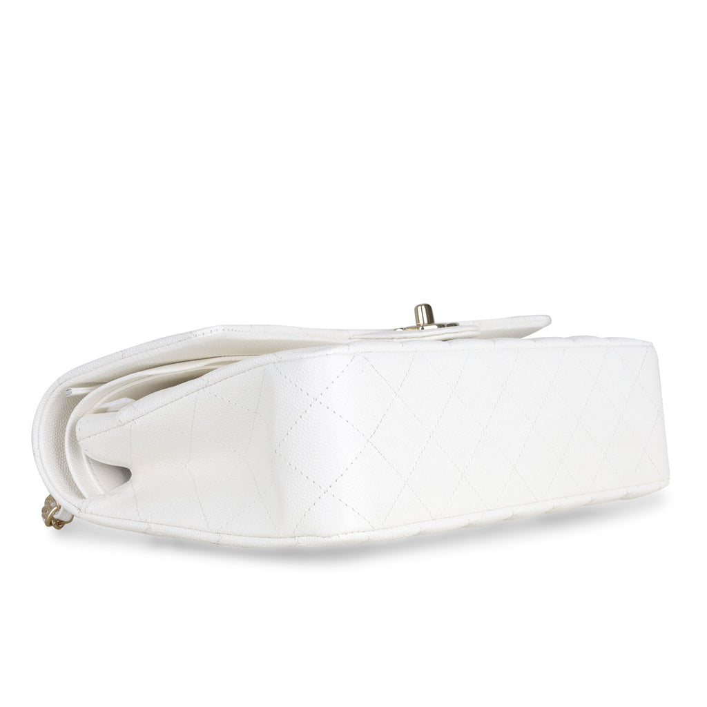 Chanel Medium Classic Flap - White Caviar