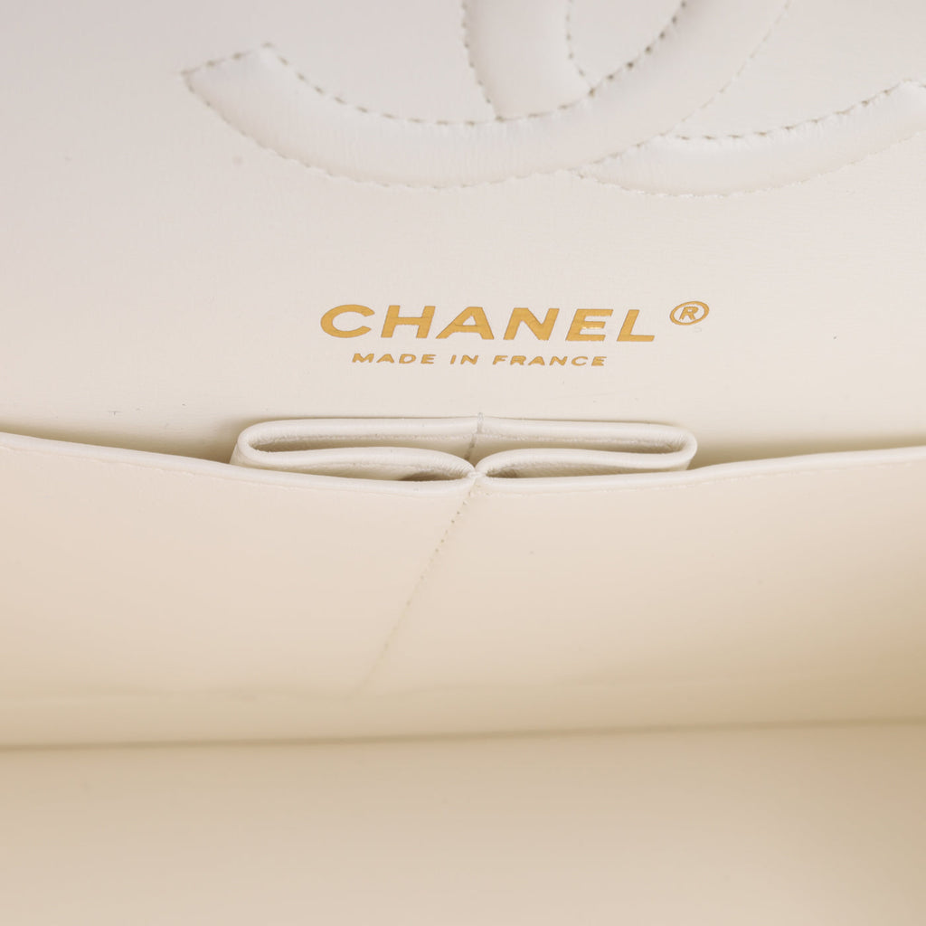 Chanel Medium Classic Flap - White Caviar