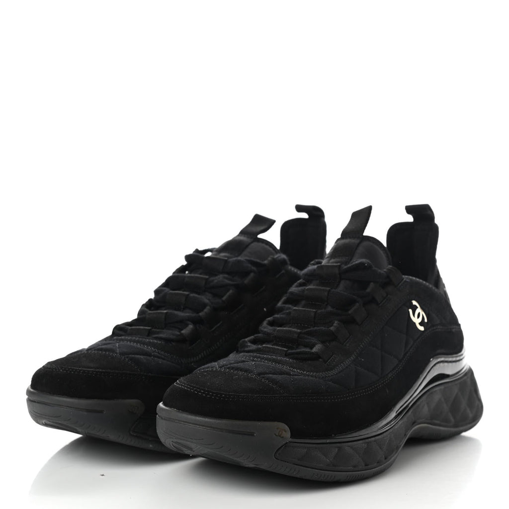 CHANEL CC SUEDE CALFSKIN MIXED MEDIA SNEAKERS