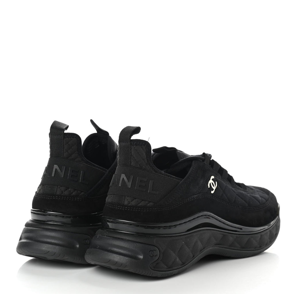 CHANEL CC SUEDE CALFSKIN MIXED MEDIA SNEAKERS