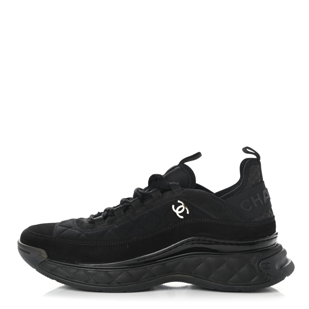 CHANEL CC SUEDE CALFSKIN MIXED MEDIA SNEAKERS