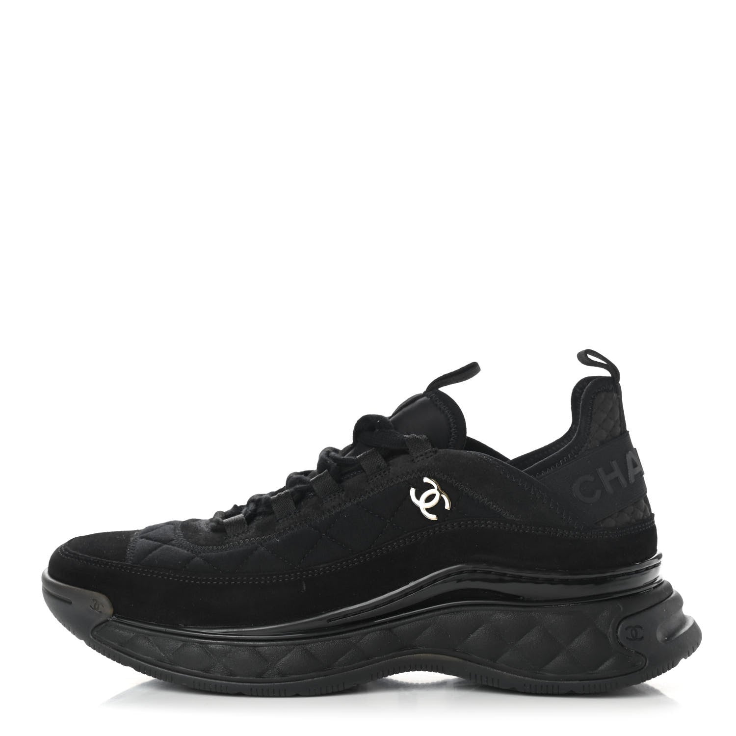 CHANEL CC SUEDE CALFSKIN MIXED MEDIA SNEAKERS