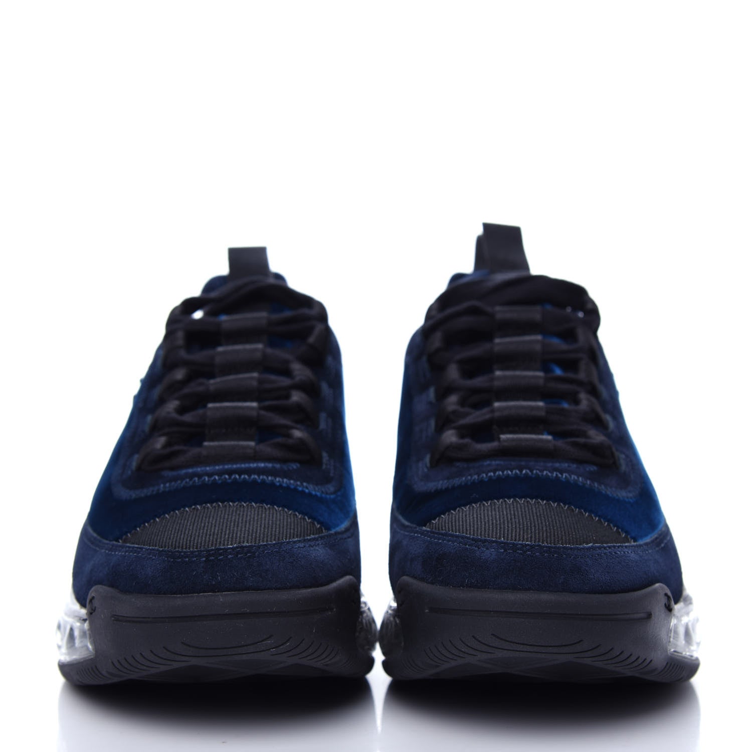 CHANEL SUEDE CALFSKIN VELVET GROSGRAIN CC SNEAKERS