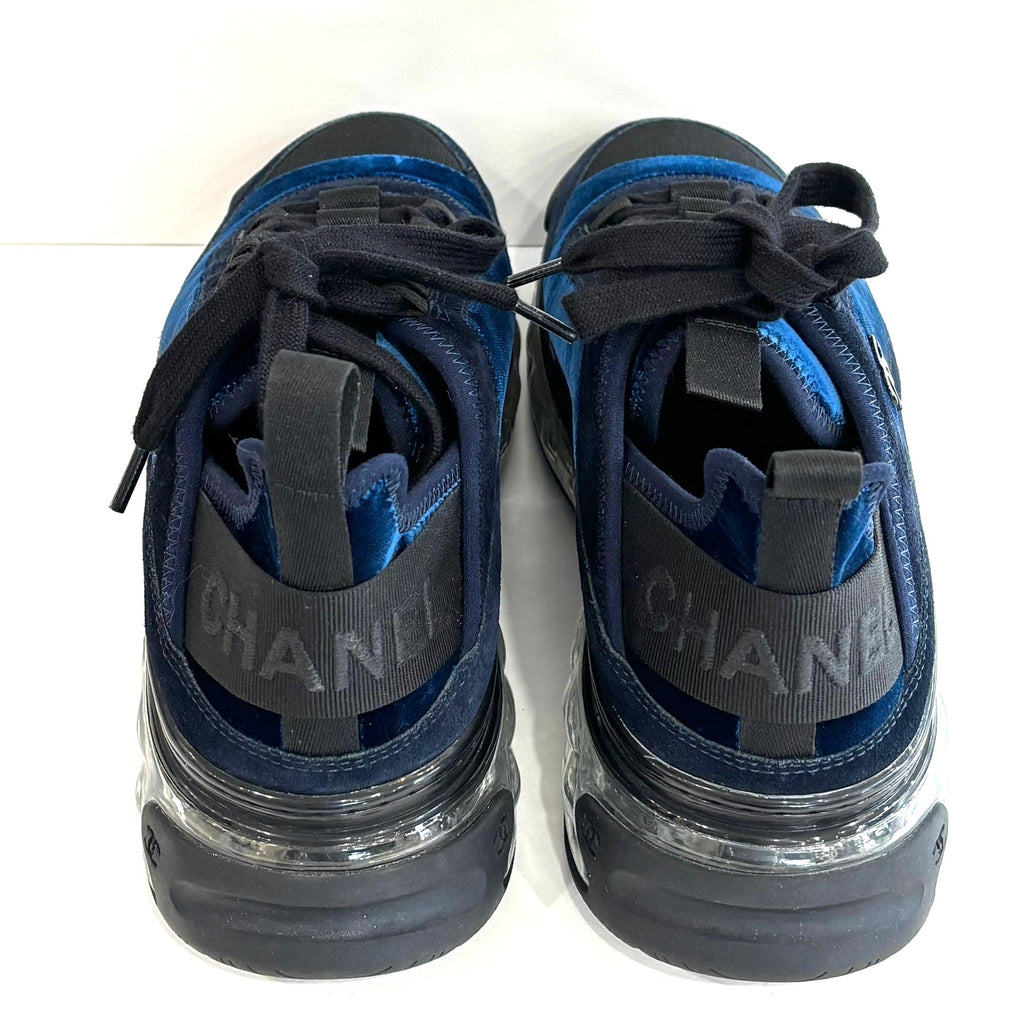CHANEL SUEDE CALFSKIN VELVET GROSGRAIN CC SNEAKERS
