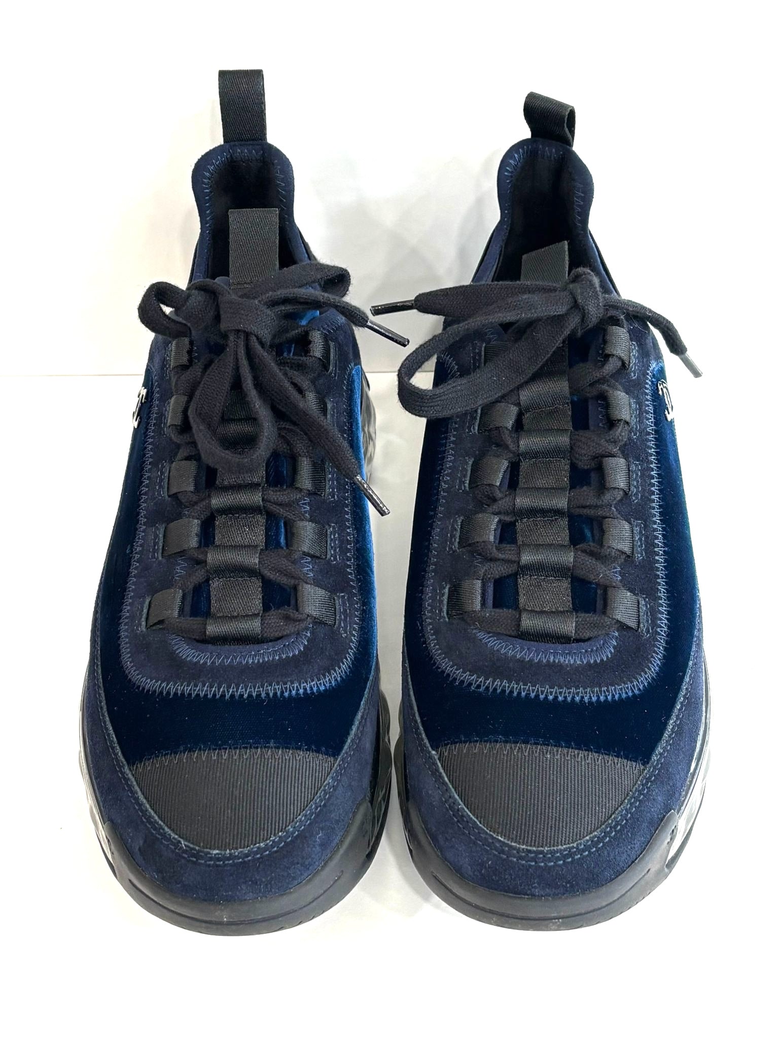CHANEL SUEDE CALFSKIN VELVET GROSGRAIN CC SNEAKERS