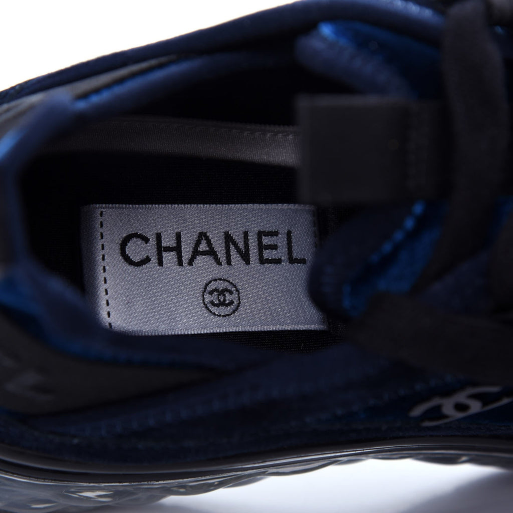CHANEL SUEDE CALFSKIN VELVET GROSGRAIN CC SNEAKERS