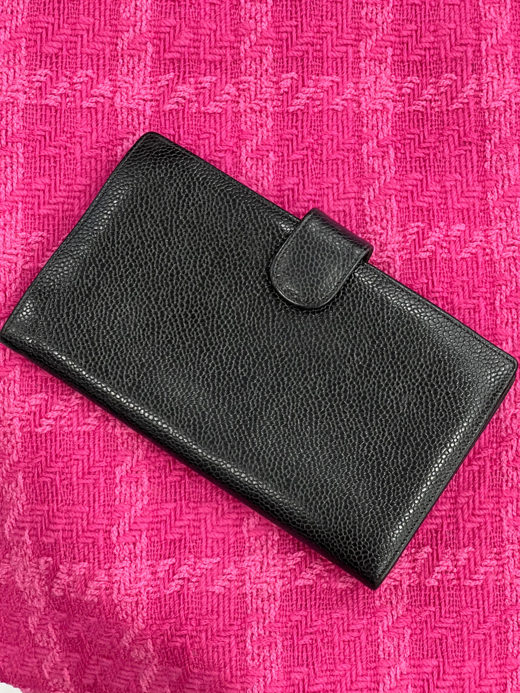 CHANEL CC CAVIAR LAMBSKIN TIMELESS FRENCH WALLET
