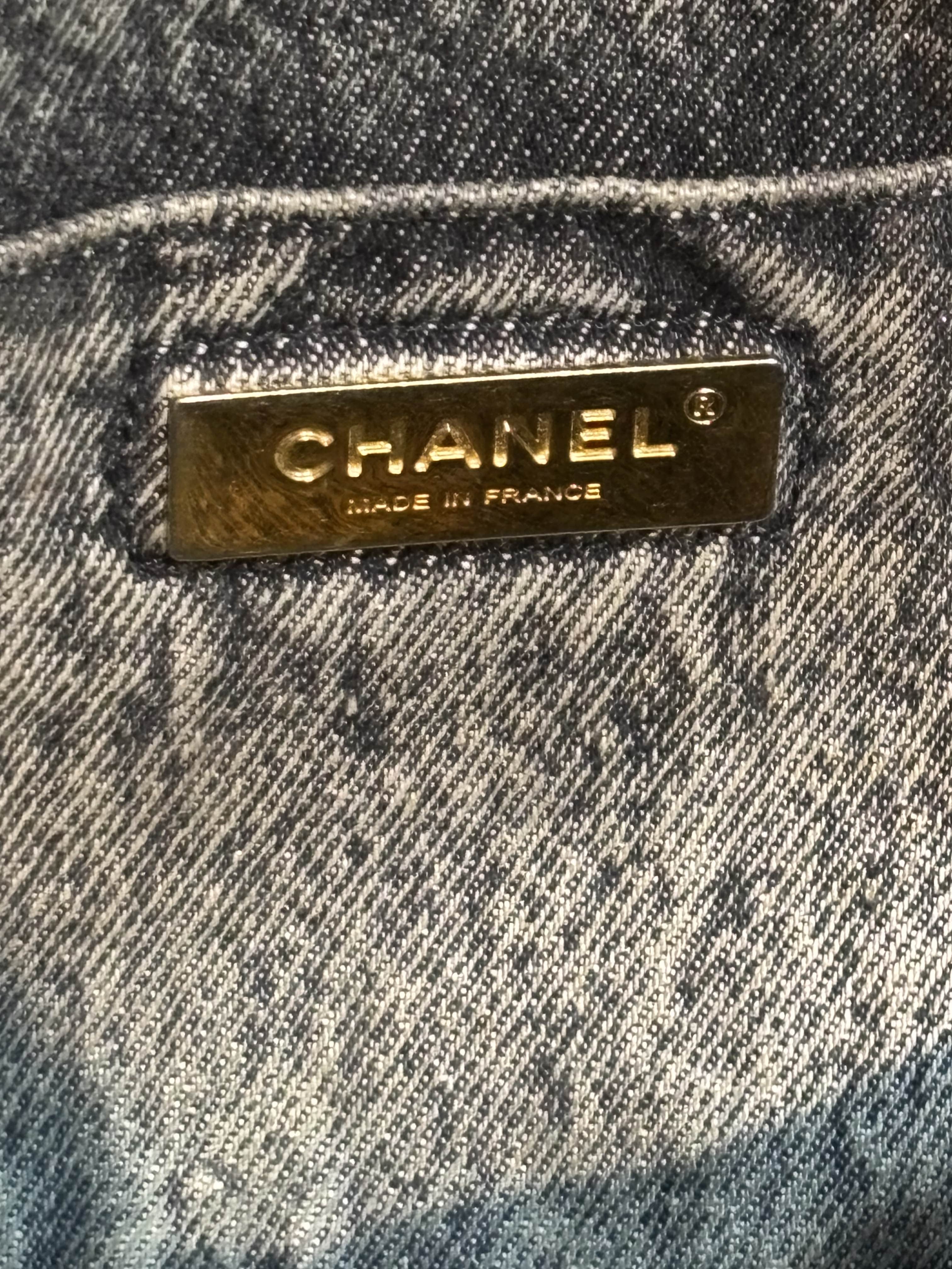 CHANEL 19 DISTRESSED DENIM BAG