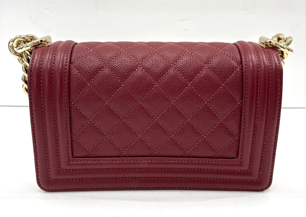 CHANEL QUILTED CAVIAR LEATHER LE BOY MINI BAG