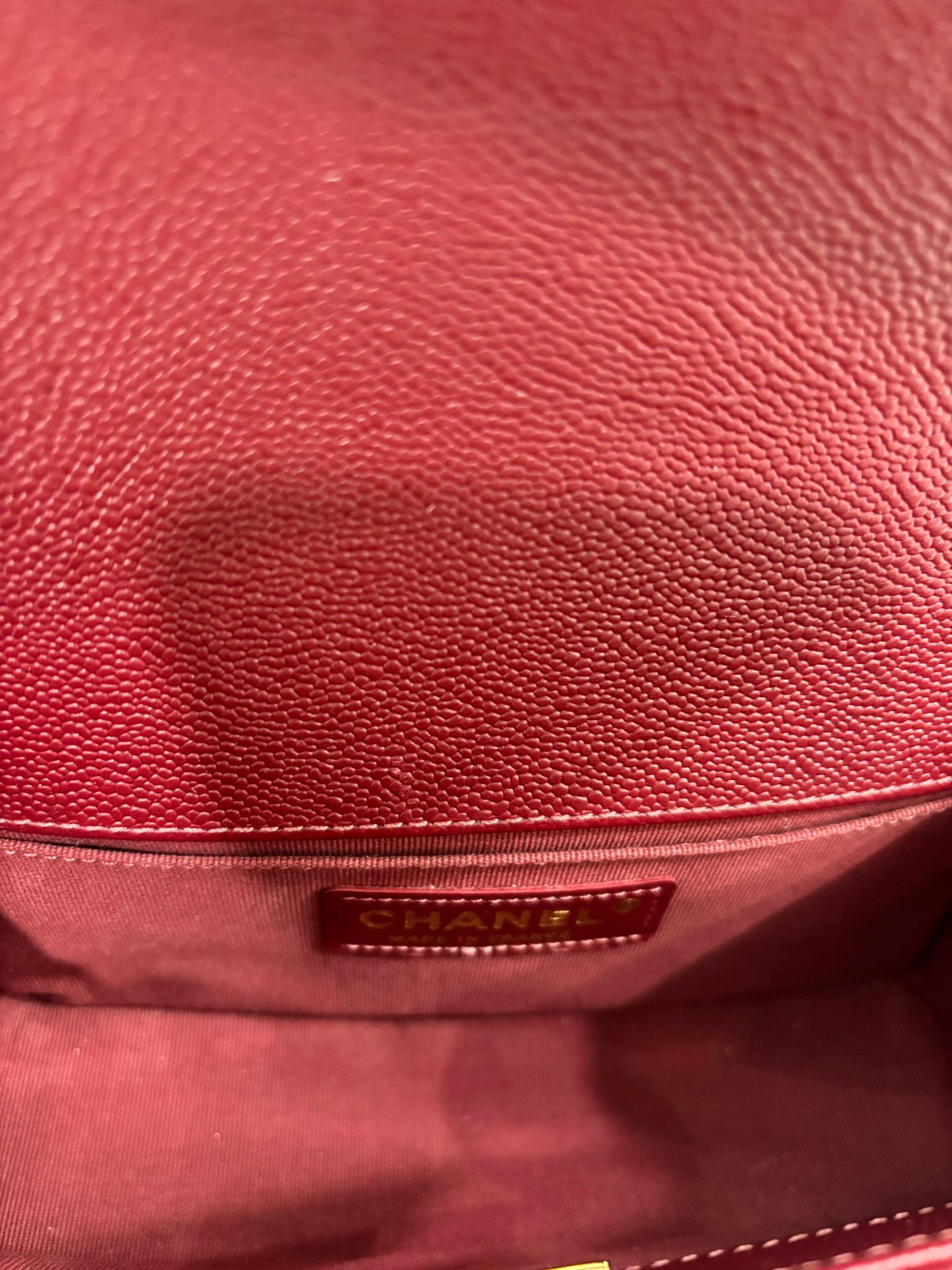 CHANEL QUILTED CAVIAR LEATHER LE BOY MINI BAG