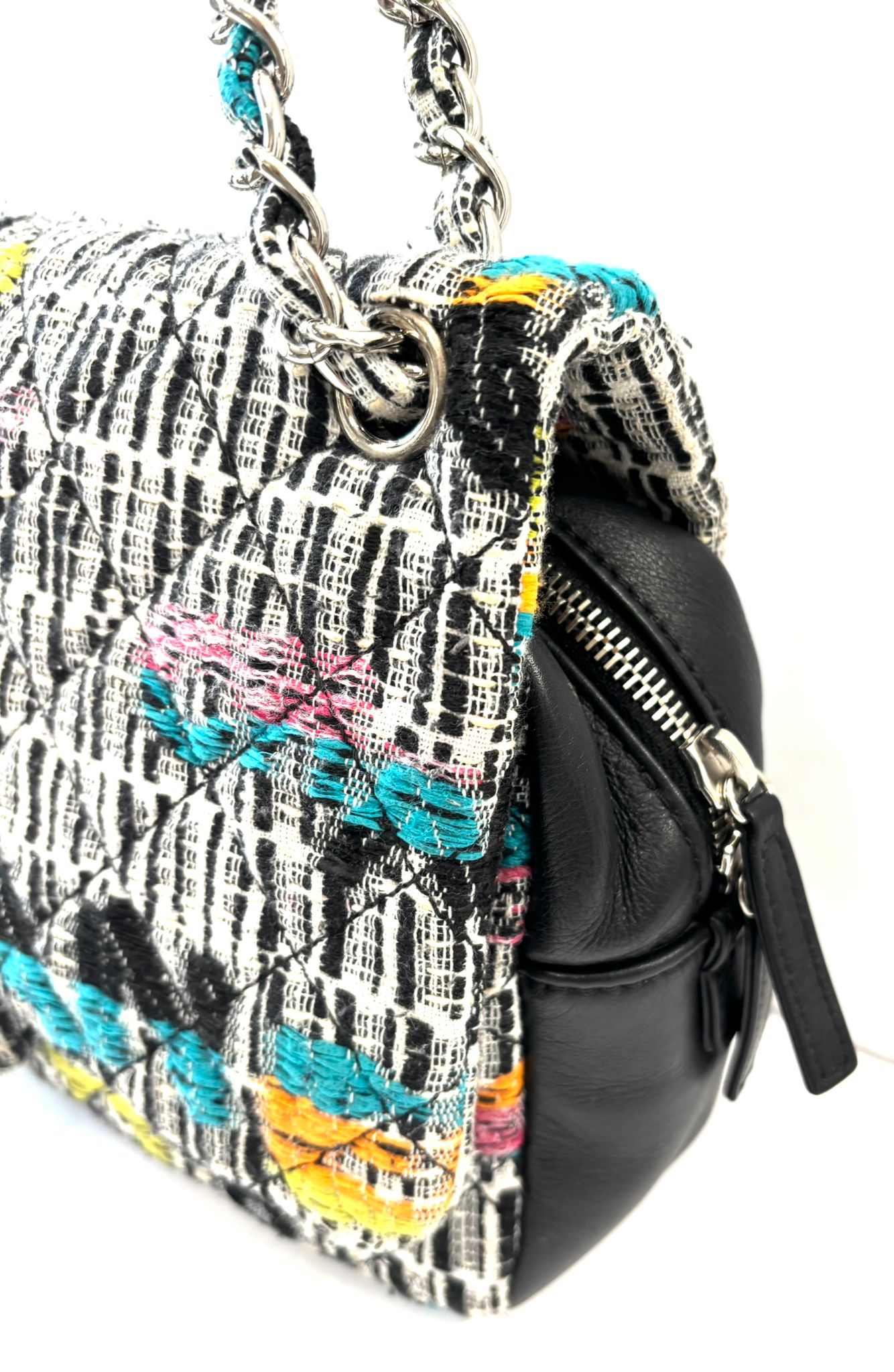 CHANEL TWEED EASY FLAP BAG