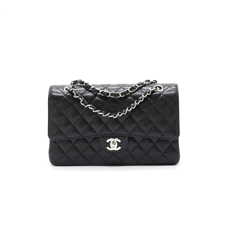 Chanel Medium 25cm Classical Double Flap Caviar Black  Year 2020